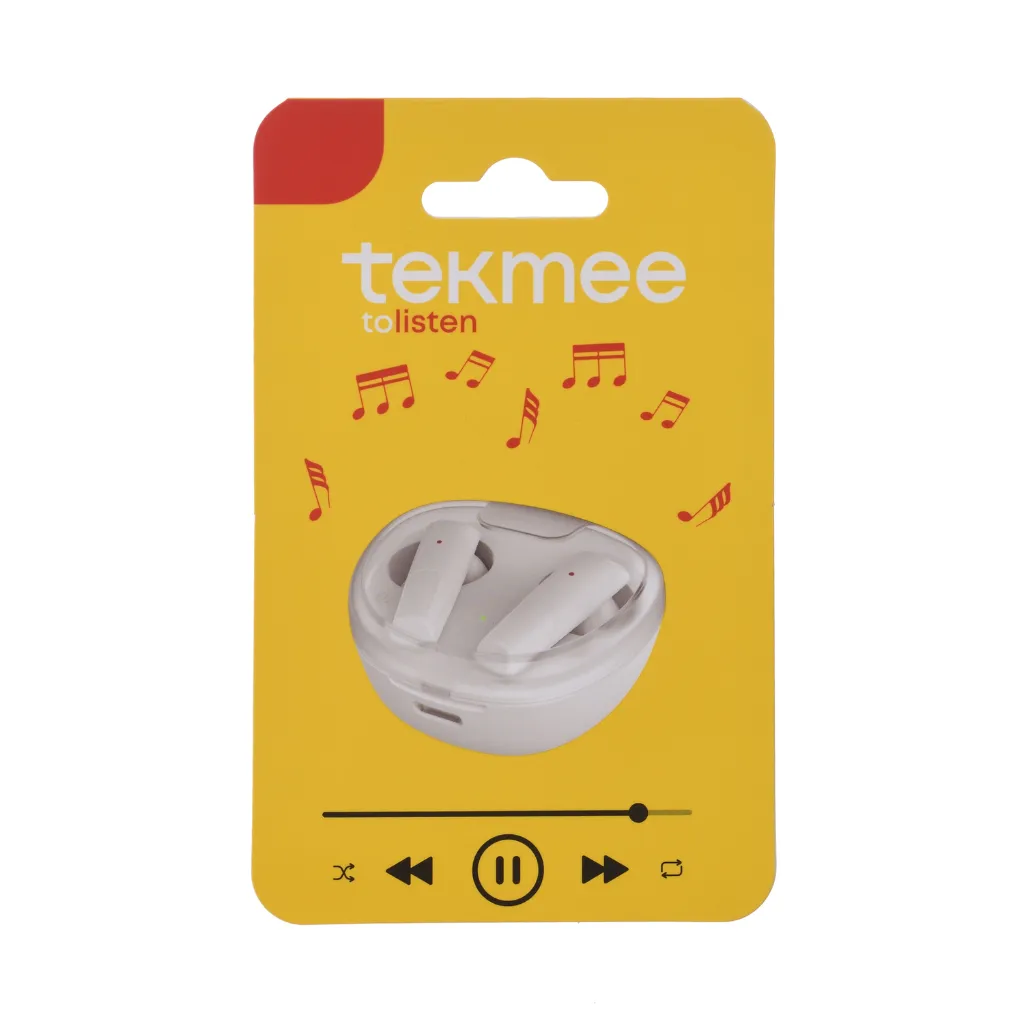 Écouteurs Bluetooth étui blanc Tekmee