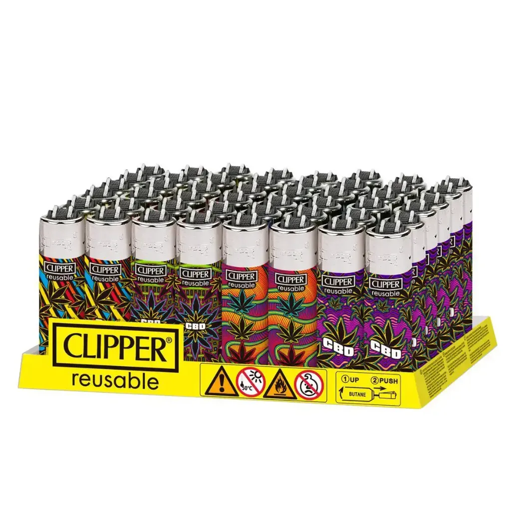 Clipper Micro Neon 6 CBD – Boite de 48 briquets