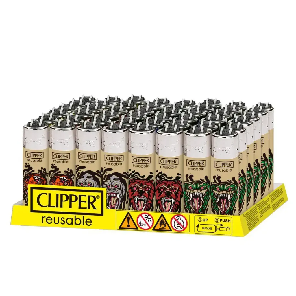 Clipper Mini Wild Animals – Boite de 48 briquets