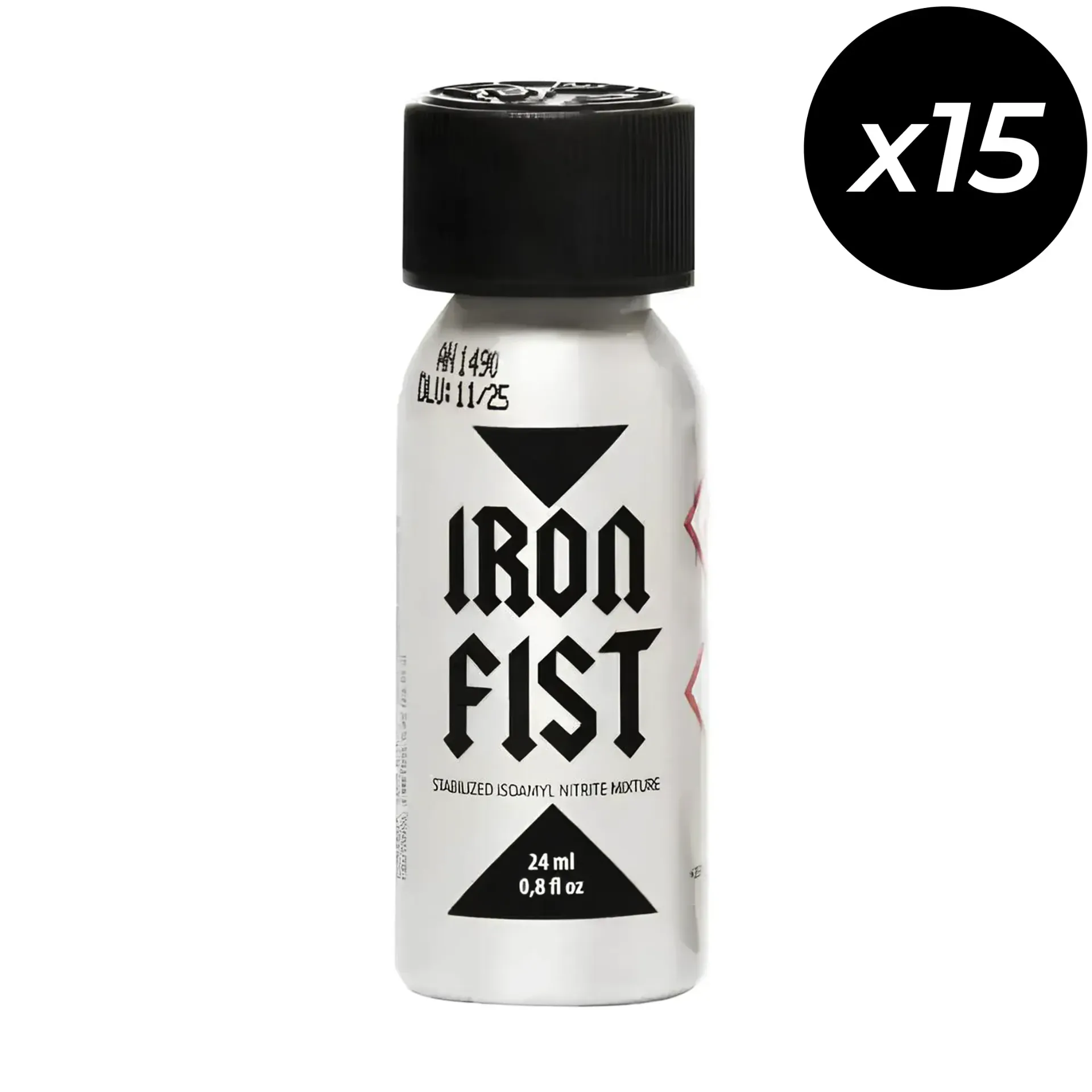 Lot de 15 pcs Poppers Iron Fist Amyle 24ml