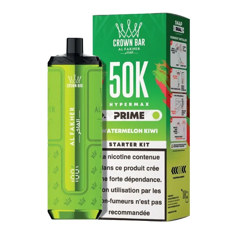 Al Fakher Prime Crown Bar 50K TPD - Watermelon Kiwi