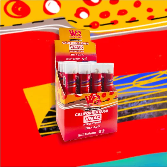 White Rabbit Vmac Hyper Strong pre-roll - Display de 16 pcs